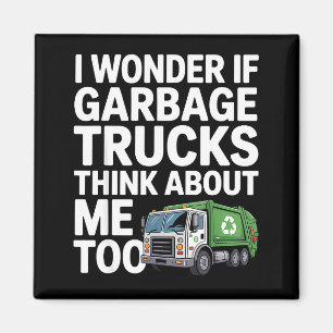 Cool Garbage Truck Design For Men Women Trash Garb Magnet
