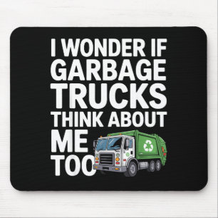 Cool Garbage Truck Design For Men Women Trash Garb Mouse Mat