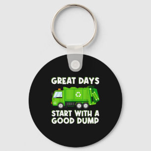 Cool Garbage Truck Good Dump Truck Men Kids Boys T Key Ring