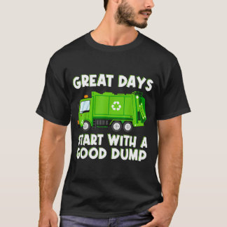 Cool Garbage Truck Good Dump Truck Men Kids Boys T T-Shirt