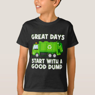 Cool Garbage Truck Good Dump Truck Men Kids Boys T T-Shirt