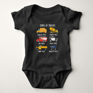 Cool Garbage Truck Kids Trash Recycling Driver Baby Bodysuit