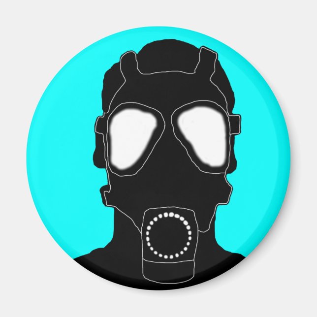 cool gas mask magnet (Front)