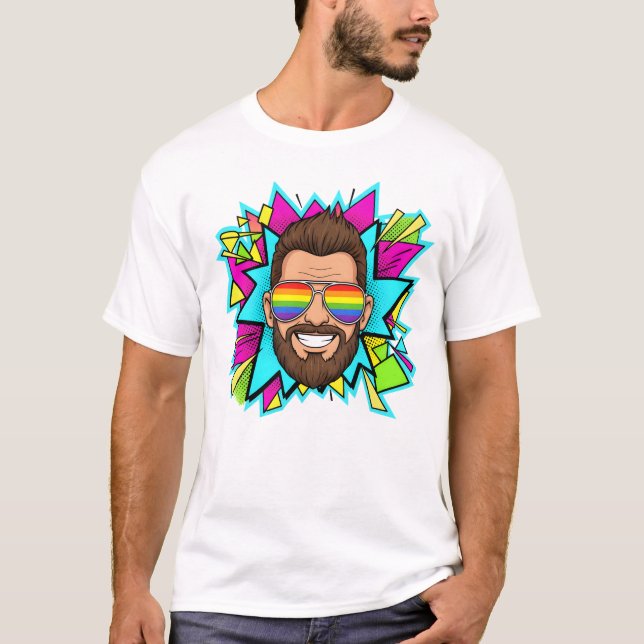 Cool Gay T-Shirt | Gay Pride Shirt for Men | LGBTQ (Front)