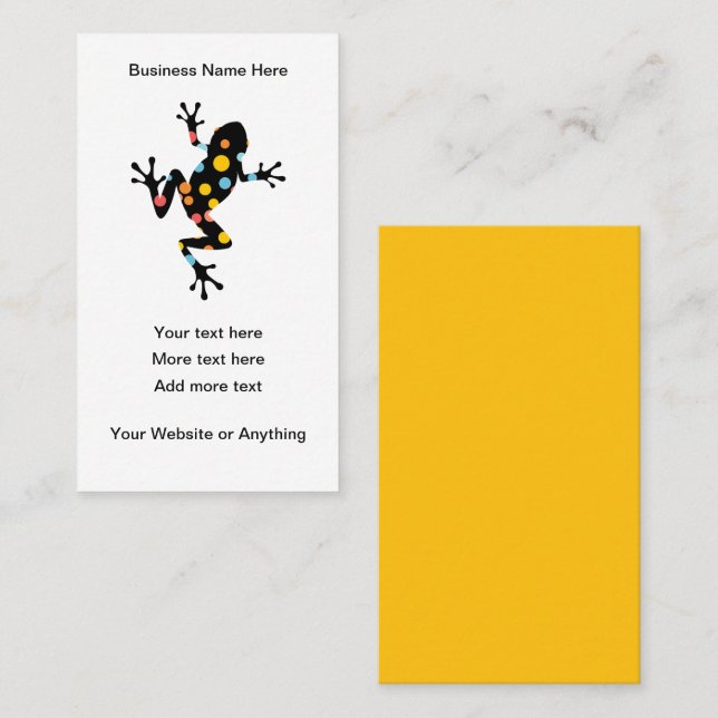 Cool Gecko Frog Nature Theme Business Card (Front/Back)