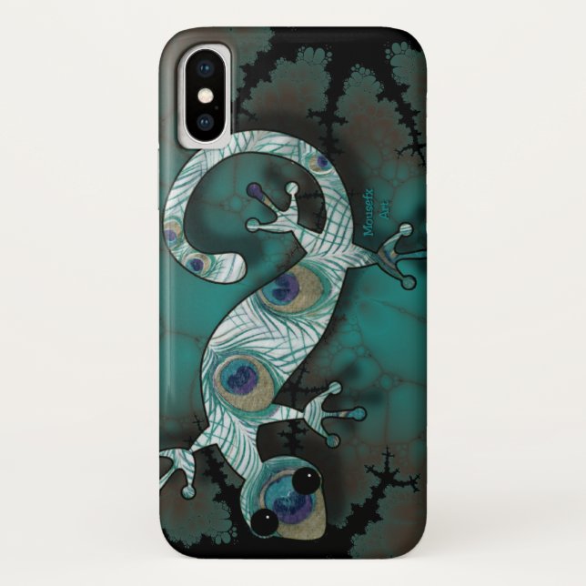 Cool Gecko iPhone X Case (Back)
