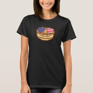 Cool Gecko Wearing Usa Flag Sunglasses Us America T-Shirt