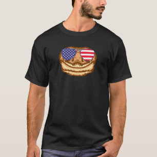 Cool Gecko Wearing Usa Flag Sunglasses Us America T-Shirt
