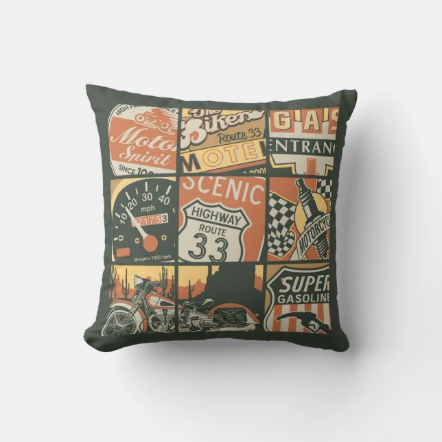 Cool Generic 9-Frame Motorcycle Cushion (Front)