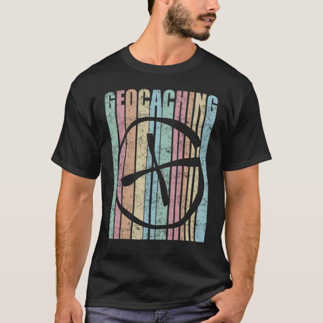 Cool Geocaching Vintage  Geocacher T-Shirt (Front)