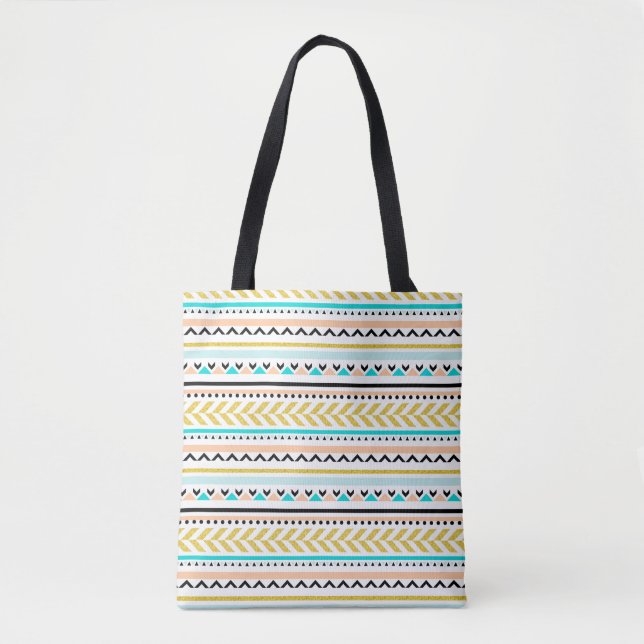 Cool Geometric Aztec Inspired pattern Tote Bag (Front)