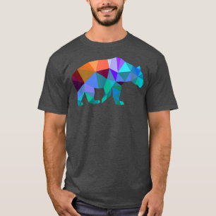 Cool Geometric Bear Wildlife Mountain Animal T-Shirt