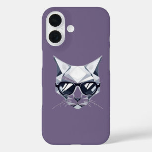Cool Geometric Cat iPhone Case - Barely There Styl