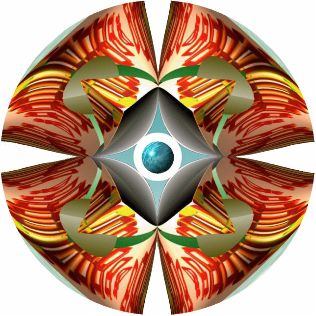 Cool Geometric Keychain Sculpture Photo Sculpture Key Ring (Front)