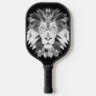 Cool Geometric Lion Head Pickleball Paddle