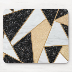 Cool Geometric Marble Mouse Mat