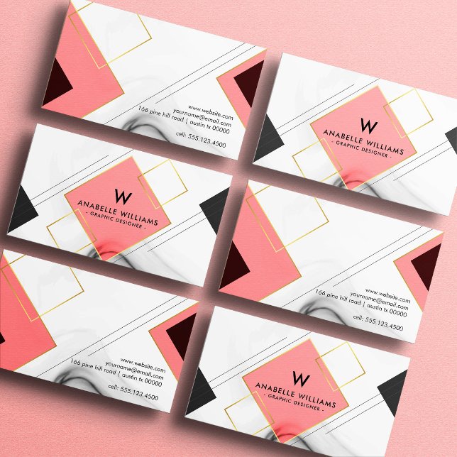 Cool Geometric Monogram Business Card (Creator Uploaded)