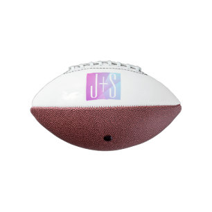 Cool Geometric Pink & Purple   Couples Initials American Football