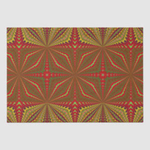  Cool Geometric Red & Yellow Vintage Tribal Ethnic Tissue Paper