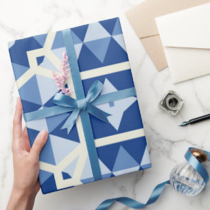 Cool Geometric Sophisticated Romantic Wedding Than Wrapping Paper