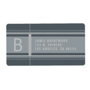 Cool Geometric Stylised Cool Grey Return Address