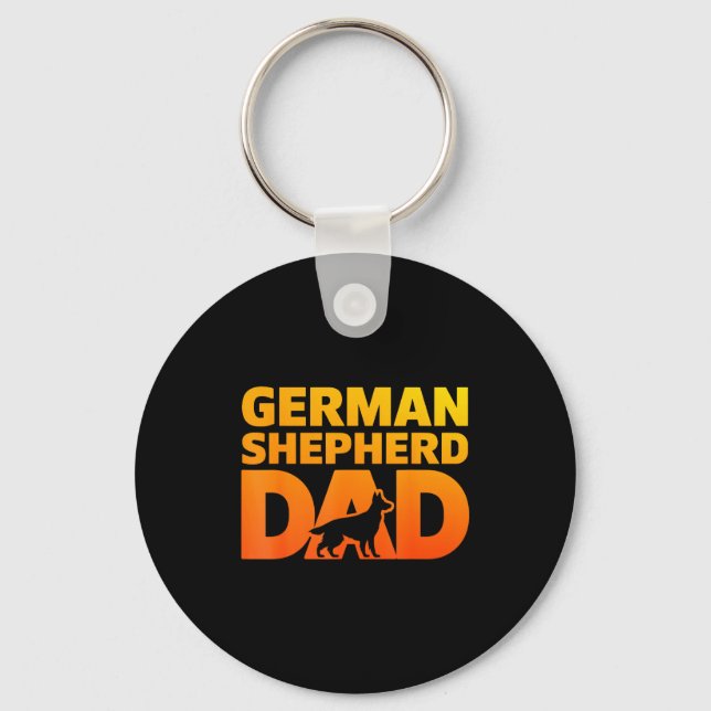 Cool German Shepherd Design For Men Boys Dog Lover Key Ring (Front)