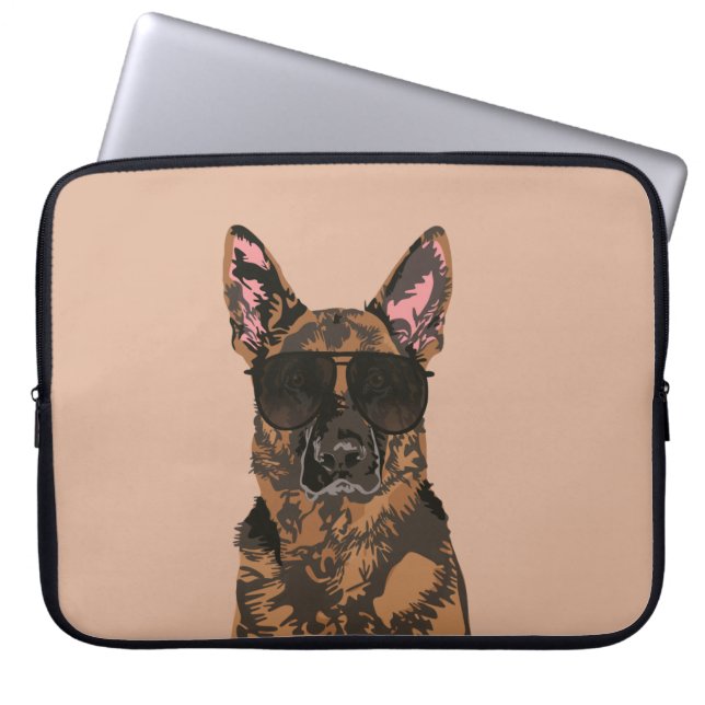 Cool German Shepherd for German Shepherd Lovers Laptop Sleeve (Front)