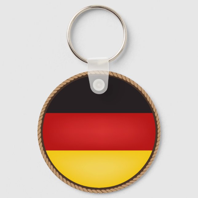 Cool Germany Flag Seal Key Ring (Front)