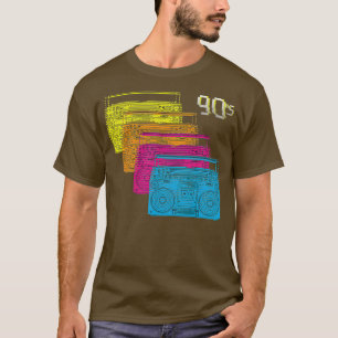 Cool Ghetto blaster 90s party DJ disco music T-Shirt