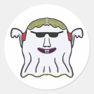 Cool Ghost Classic Round Sticker