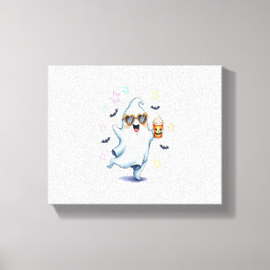 Cool Ghost Halloween Vibes Canvas Print