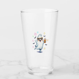 Cool Ghost Halloween Vibes Glass