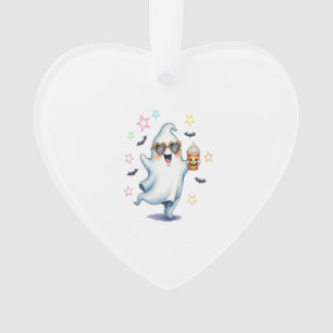 Cool Ghost Halloween Vibes Ornament