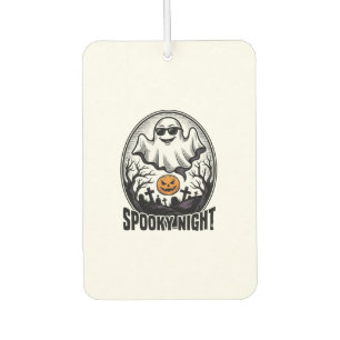Cool Ghost Halloween Vintage Engraving Tee Art_1 Car Air Freshener