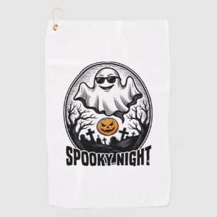 Cool Ghost Halloween Vintage Engraving Tee Art_1 Golf Towel