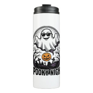 Cool Ghost Halloween Vintage Engraving Tee Art_1 Thermal Tumbler