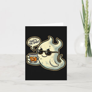Cool Ghost Whiskey Pun Men Women Funny Halloween Card