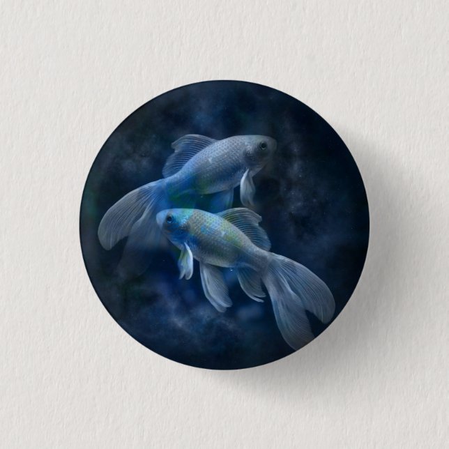 Cool Ghostly Goldfish 3 Cm Round Badge (Front)