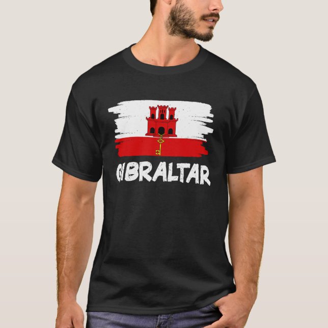 Cool Gibraltar Flag T-Shirt (Front)