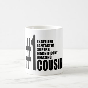 Cool Gifts for Cousins : Number One Cousin Coffee Mug