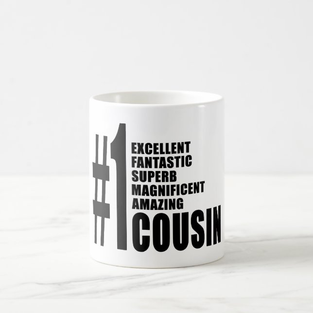 Cool Gifts for Cousins : Number One Cousin Coffee Mug (Center)