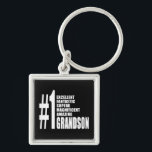 Cool Gifts for Grandsons : Number One Grandson Key Ring<br><div class="desc">Number One Grandson is a modern collection of fun gifts and gift ideas, designed for you to give your #1 Grandson at Christmas, birthday parties, anniversaries, celebrations and special occasions. Each stylish, modern gift for number one Grandsons is customisable : add your own text, personal message, graphic, image or photograph...</div>