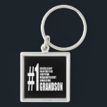 Cool Gifts for Grandsons : Number One Grandson Key Ring<br><div class="desc">Number One Grandson is a modern collection of fun gifts and gift ideas, designed for you to give your #1 Grandson at Christmas, birthday parties, anniversaries, celebrations and special occasions. Each stylish, modern gift for number one Grandsons is customisable : add your own text, personal message, graphic, image or photograph...</div>