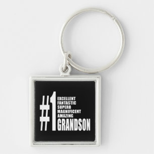 Cool Gifts for Grandsons : Number One Grandson Key Ring