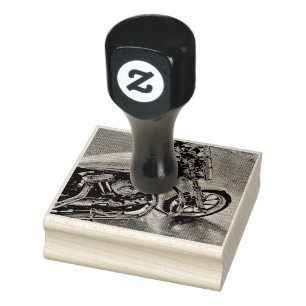 Cool gifts for motorcyclists rubber stamp
