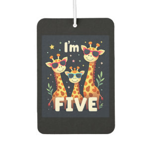 Cool Giraffe 5th Birthday Party 5 Year Old Toddler Car Air Freshener