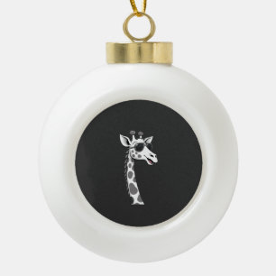 Cool Giraffe Art For Men Women Kids Animal Lover A Ceramic Ball Christmas Ornament