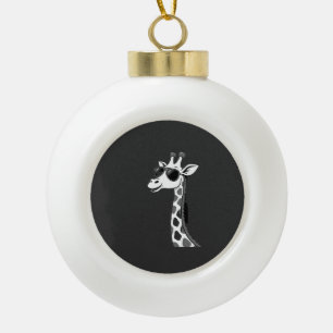 Cool Giraffe Art For Men Women Kids Animal Lover A Ceramic Ball Christmas Ornament
