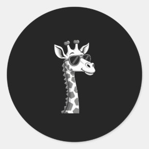 Cool Giraffe Art For Men Women Kids Animal Lover A Classic Round Sticker