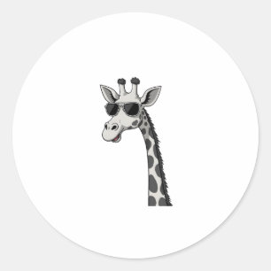 Cool Giraffe Art For Men Women Kids Animal Lover A Classic Round Sticker